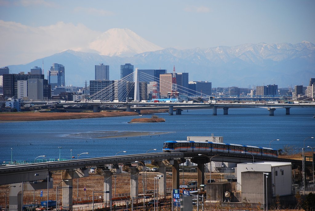 羽田空港から見た冨士