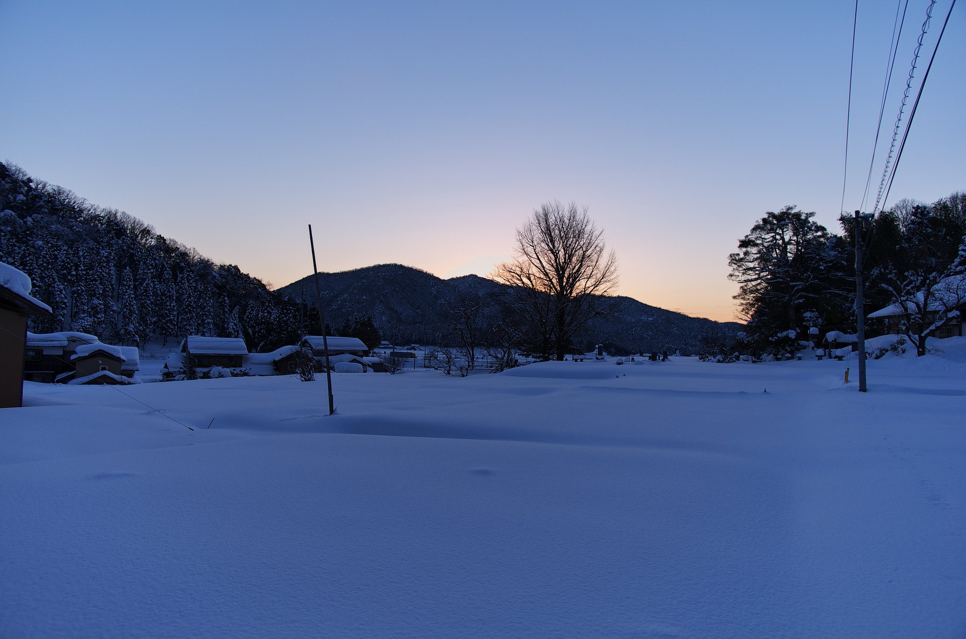 何十日ぶりの夕焼け