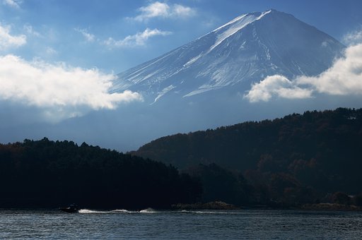 河口湖で・・・