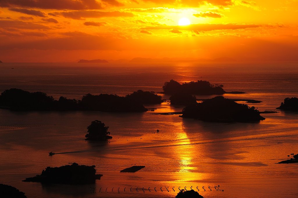 九十九島の夕日