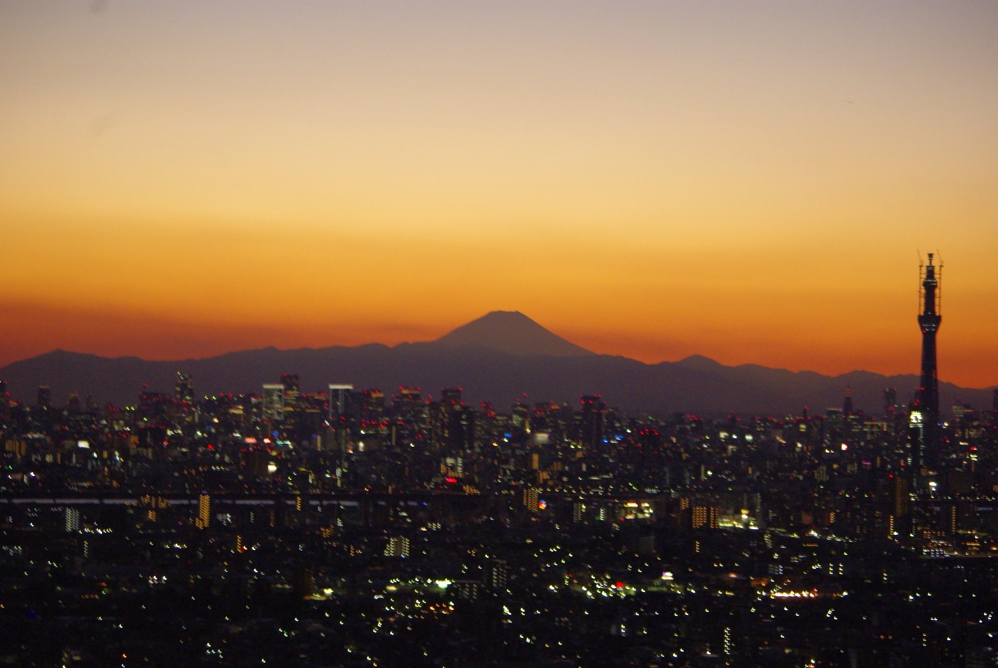 富士山とスカイツリー