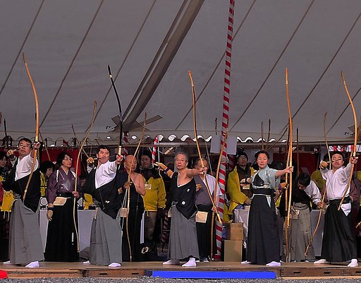 通し矢と【う】し矢
