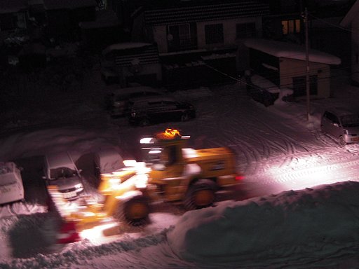 夜中の除雪