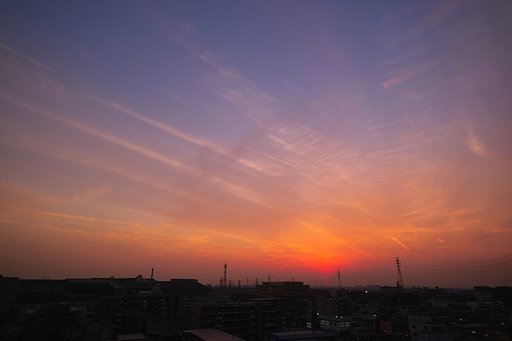 秋の夕日