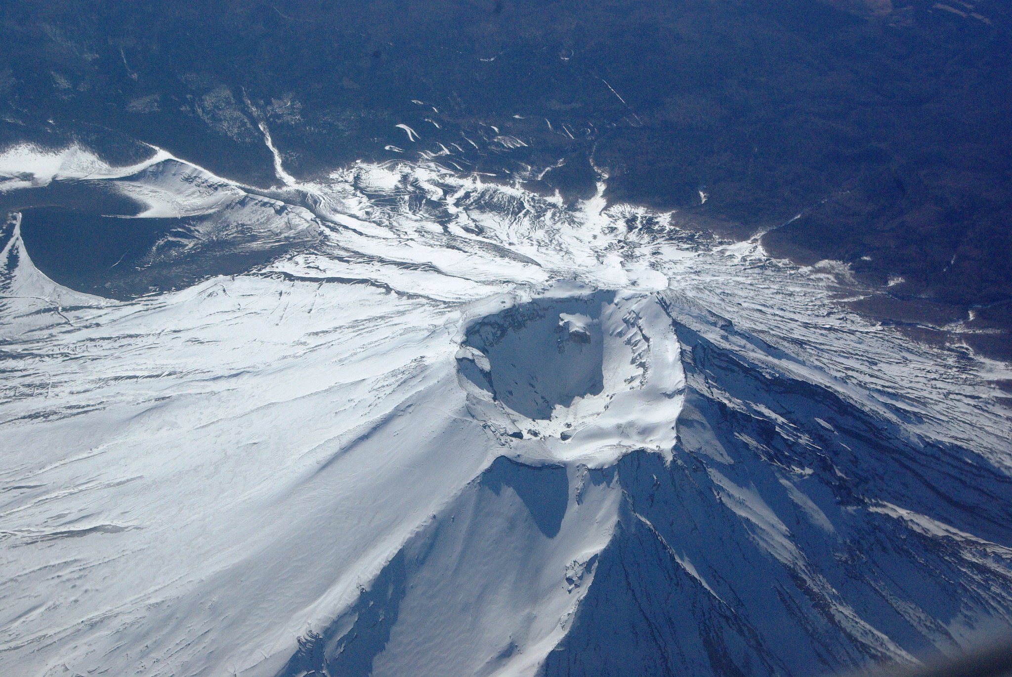 富士山の真上