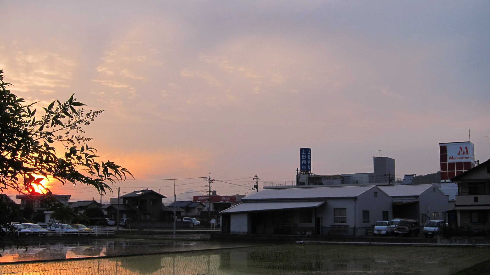 定点の夕焼け