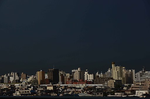 雨上がりした街